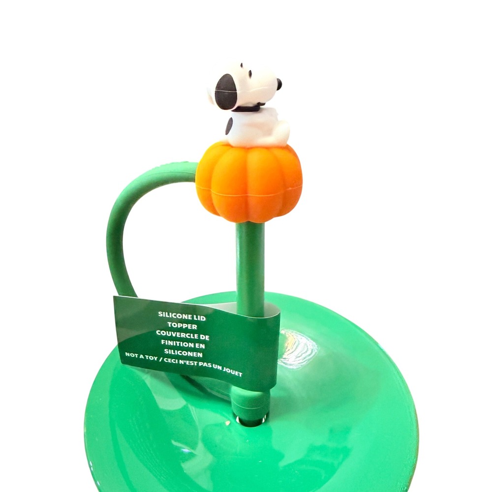 Starbucks Peanuts Snoopy Pumpkin Topper Venti Cold Cup Tumbler 24oz NEW 2026 - Picture 2 of 4